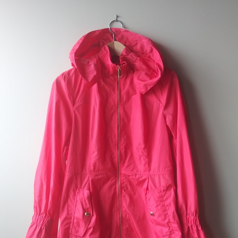 🌸 Michael Kors Spring parka with hood sz S EUC - Picture 3 of 12